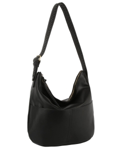Fashion Pocket Shoulder Bag Hobo JY-0528-M BLACK